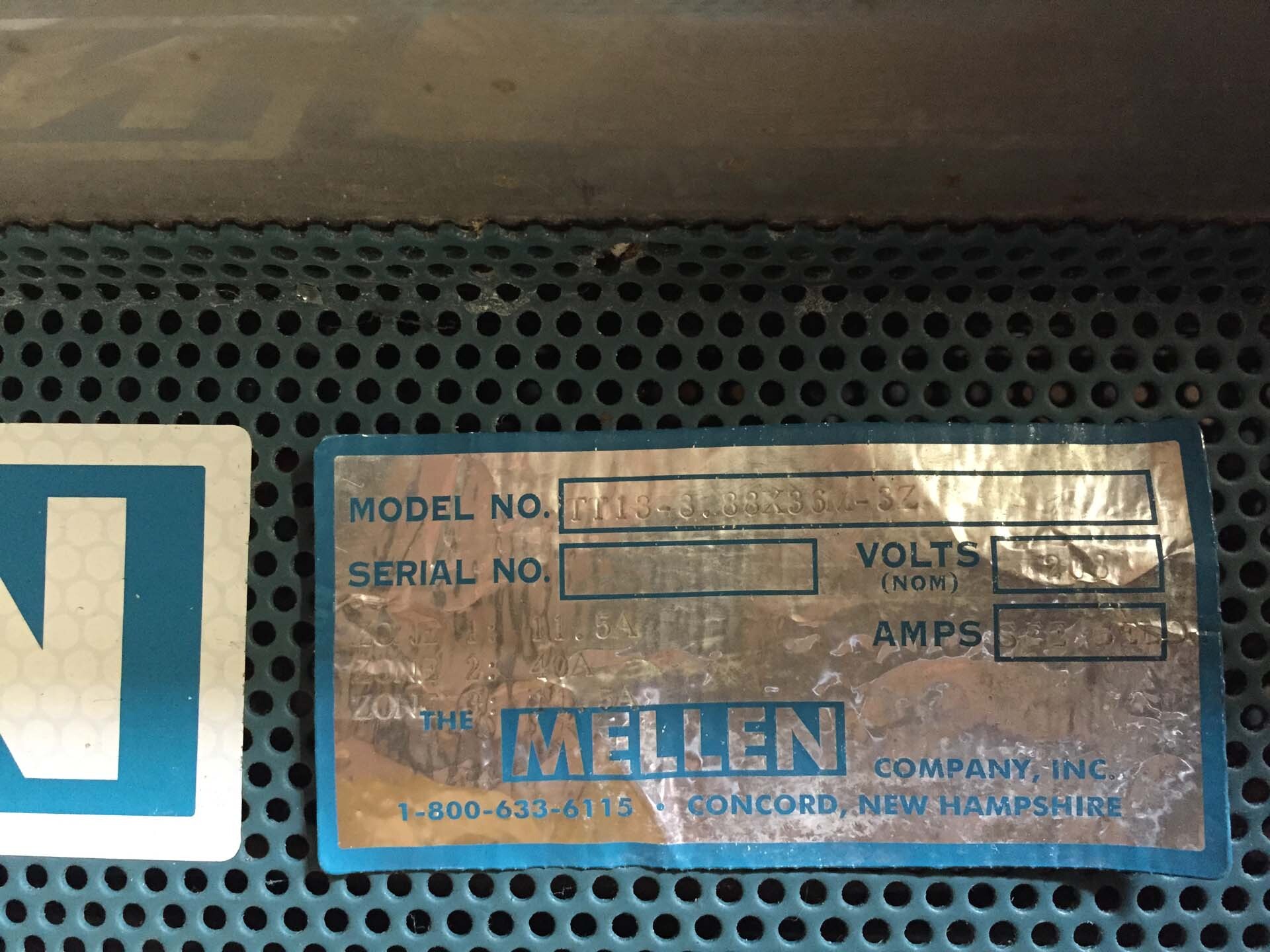 Photo Used MELLEN Annealing tube furnaces For Sale