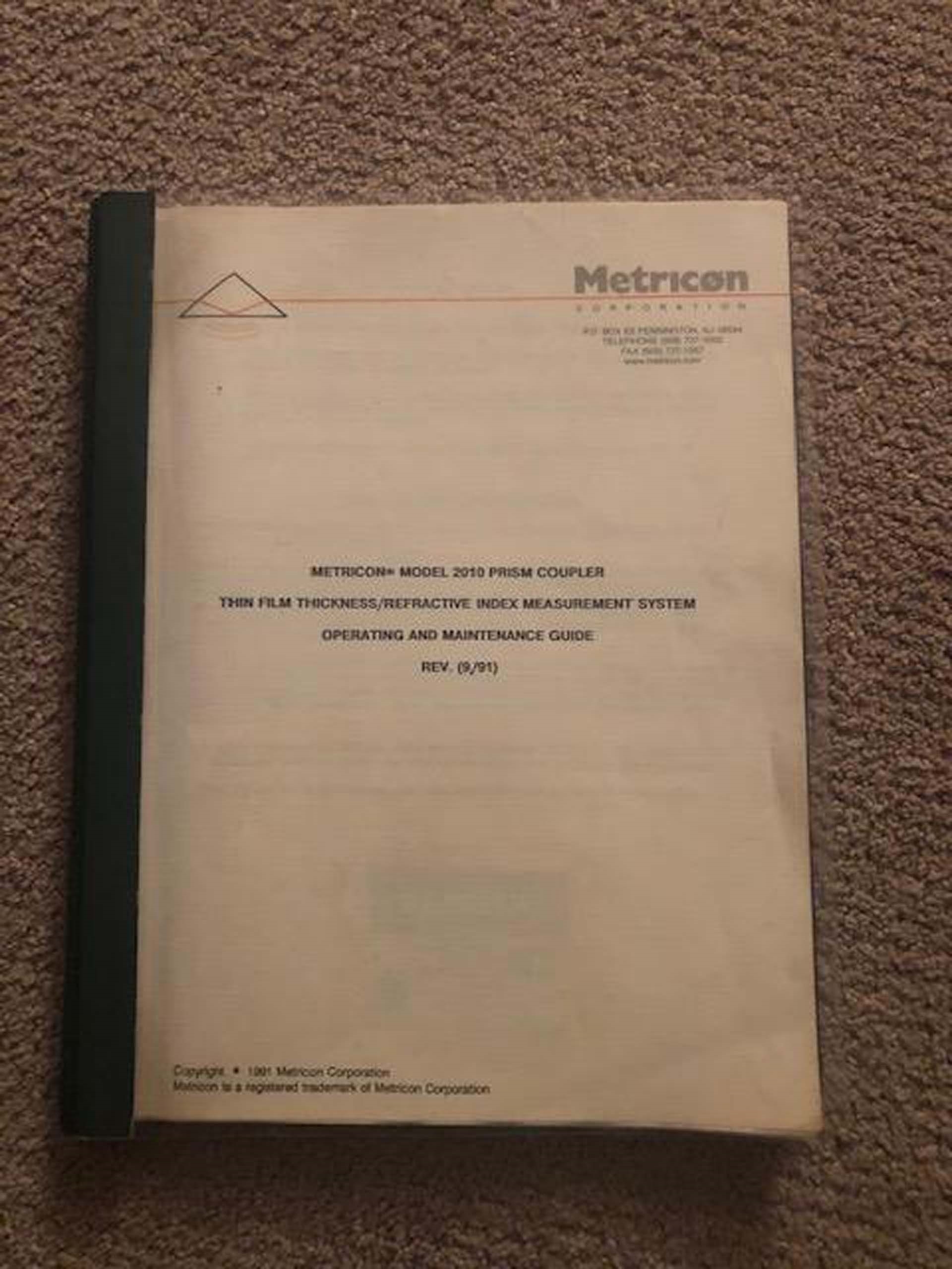 Photo Used METRICON PC 2010 For Sale