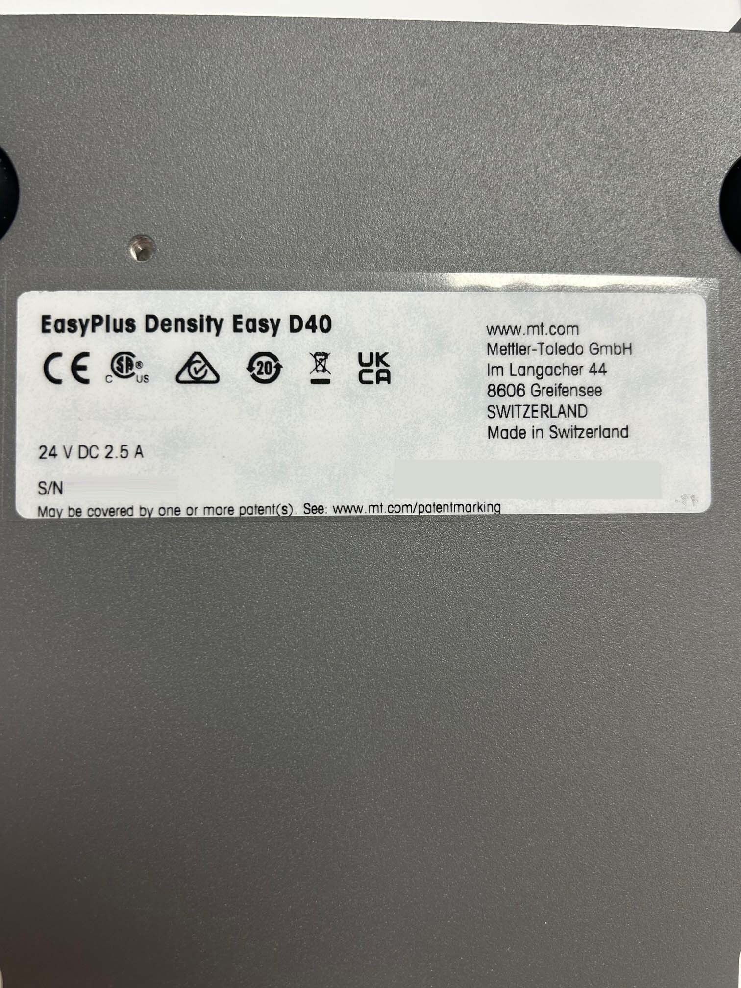 Photo Used METTLER TOLEDO Easy D40 For Sale
