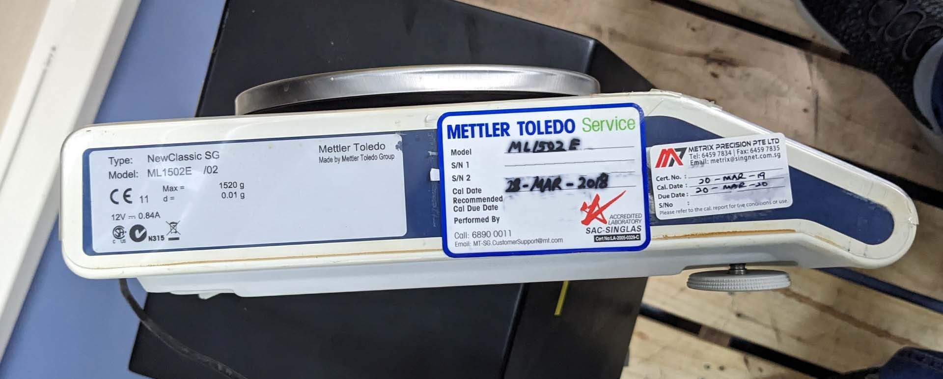 Photo Used METTLER TOLEDO ML 1502E/02 For Sale