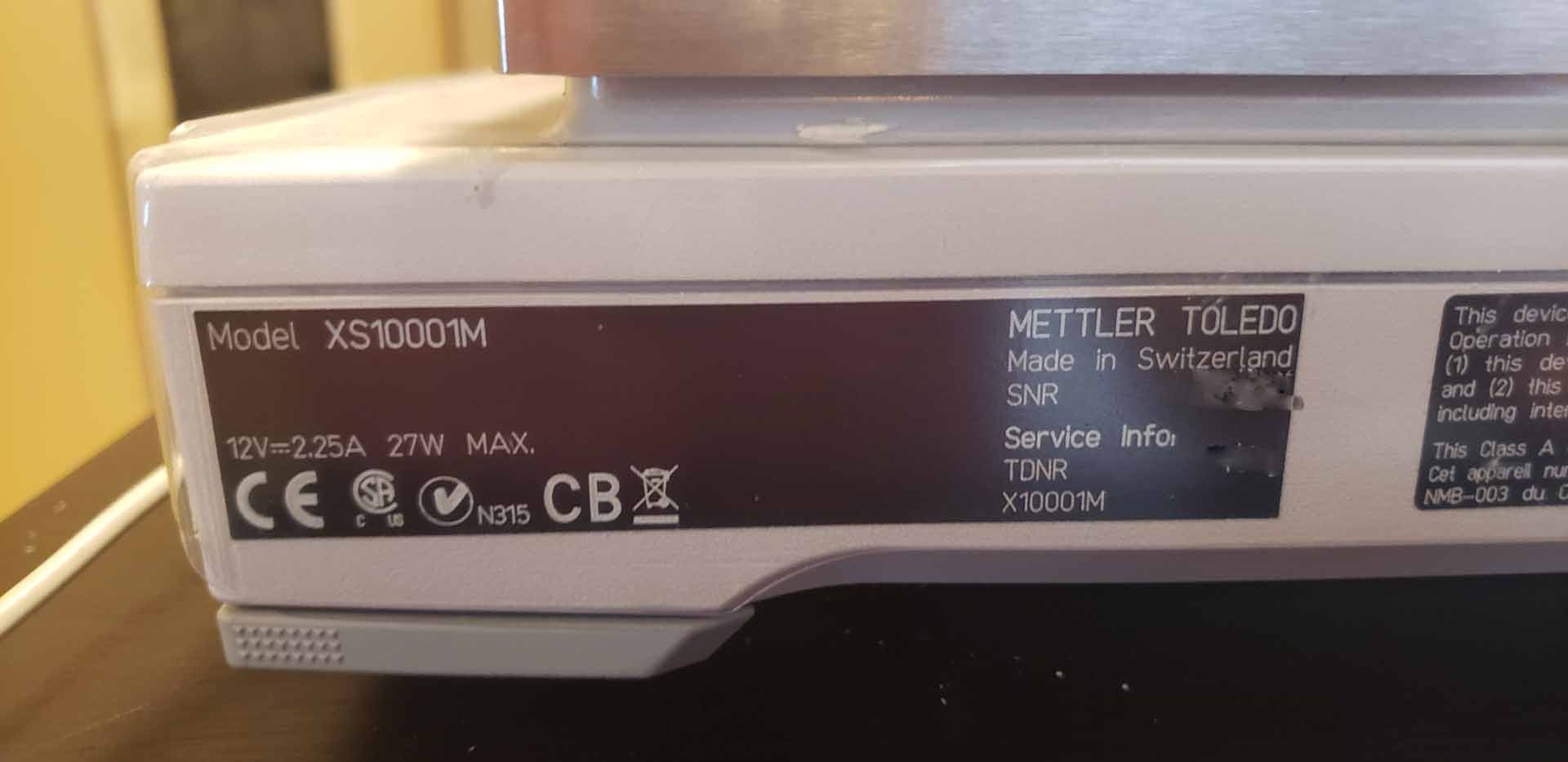 Photo Used METTLER TOLEDO XS 10001M For Sale