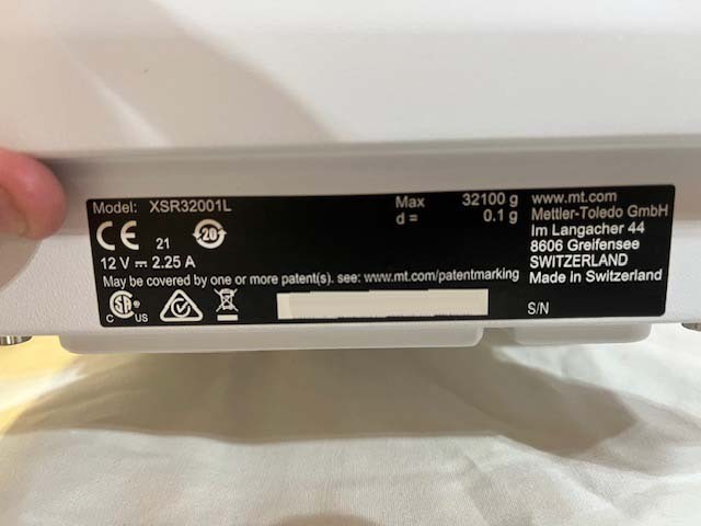 Photo Used METTLER TOLEDO XSR 32001L For Sale