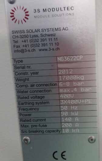 Foto Verwendet MEYER BURGER / SWISS SOLAR SYSTEMS / 3S NG2 3S Zum Verkauf