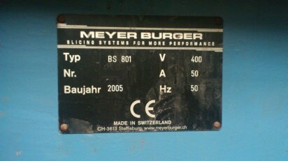 MEYER BURGER BS 801 #166049
