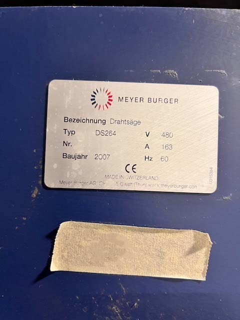 Photo Used MEYER BURGER DS 264 For Sale