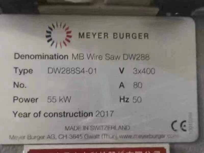 Photo Used MEYER BURGER DW 288 S4-01 For Sale