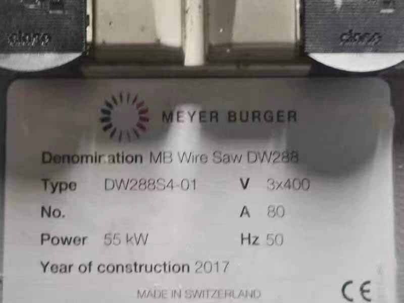 Photo Used MEYER BURGER DW 288 S4-01 For Sale