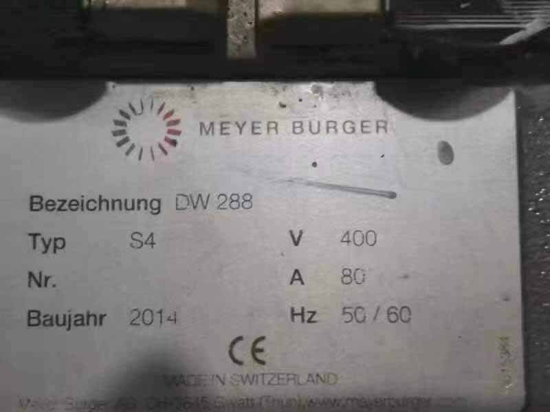 Photo Used MEYER BURGER DW 288 S4 For Sale