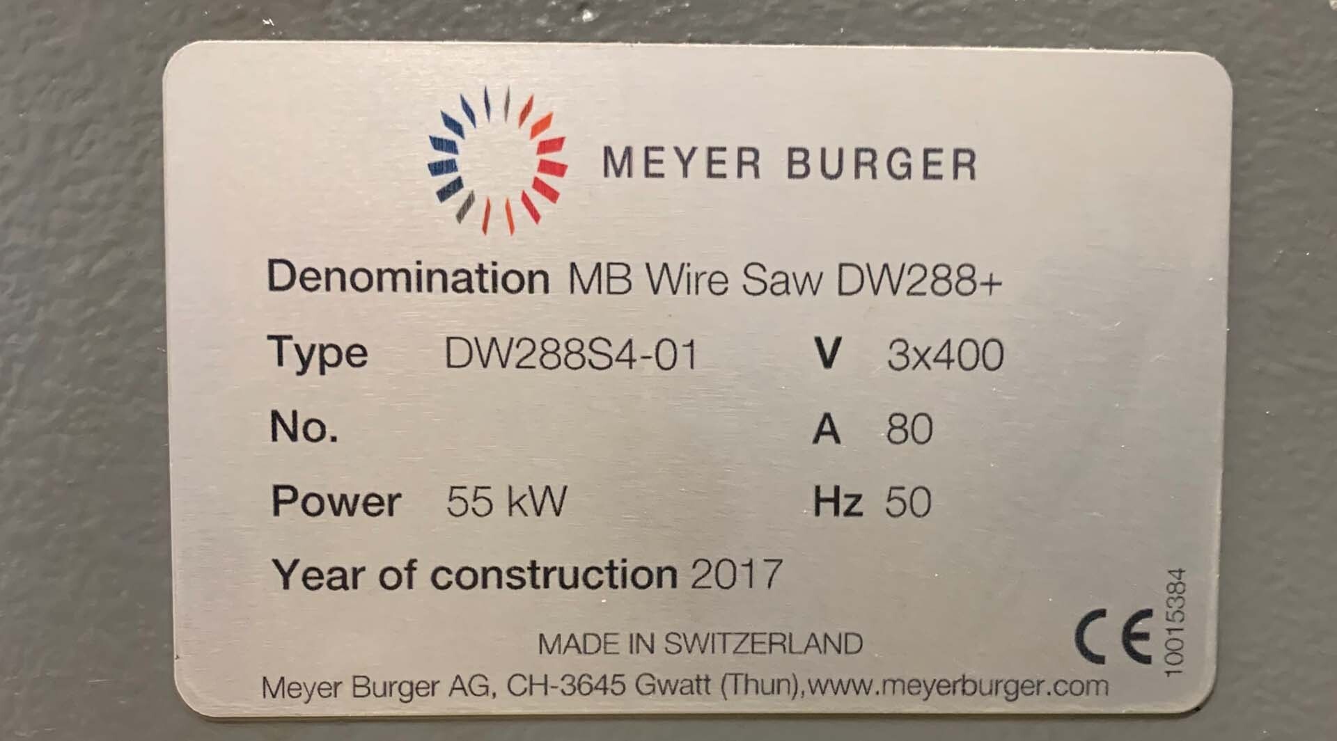 フォト（写真） 使用される MEYER BURGER DW 288 S4 販売のために