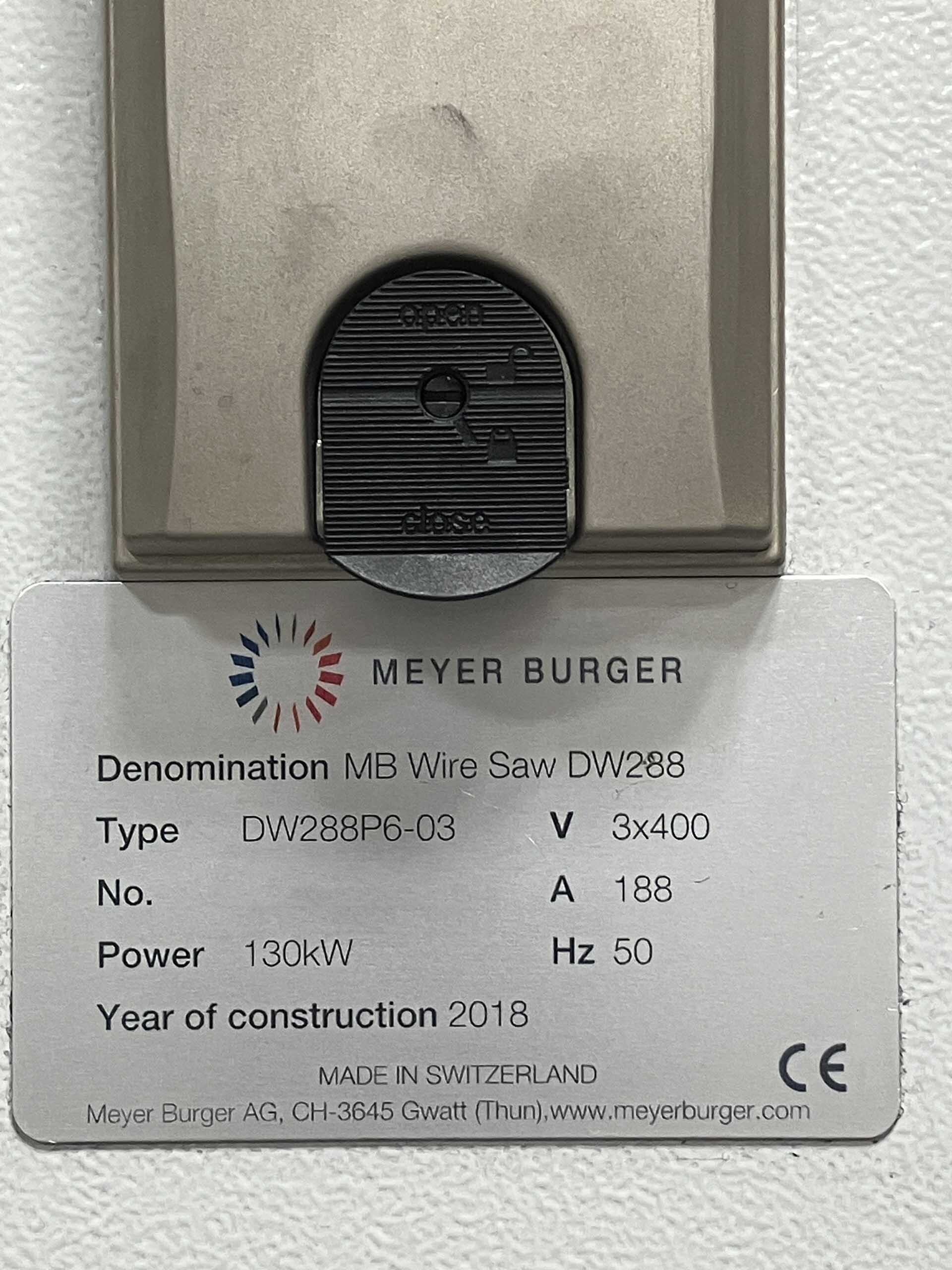 Photo Used MEYER BURGER DW 288 For Sale