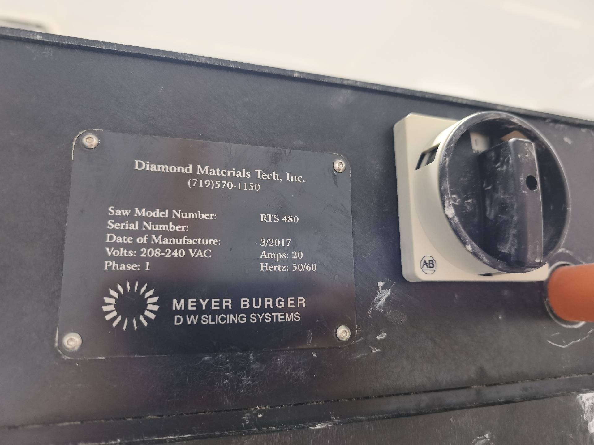 Photo Used MEYER BURGER RTS 480 For Sale