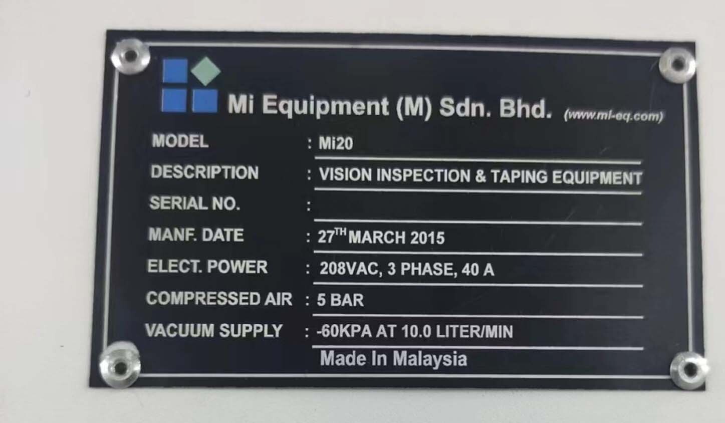 图为 已使用的 MI EQUIPMENT MI20 待售