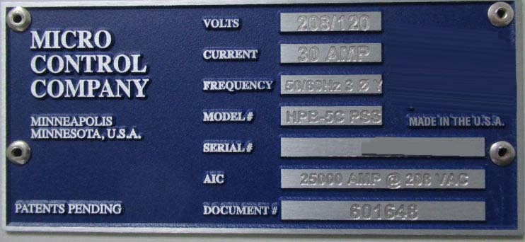 フォト（写真） 使用される MICRO CONTROL COMPANY / MCC HPB-5 PSS 販売のために