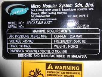 Photo Used MICRO MODULAR SYSTEMS AFL-C2-SVMS-A.ATT For Sale