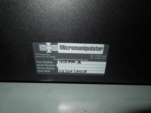 フォト（写真） 使用される MICROMANIPULATOR 450-PM-A 販売のために