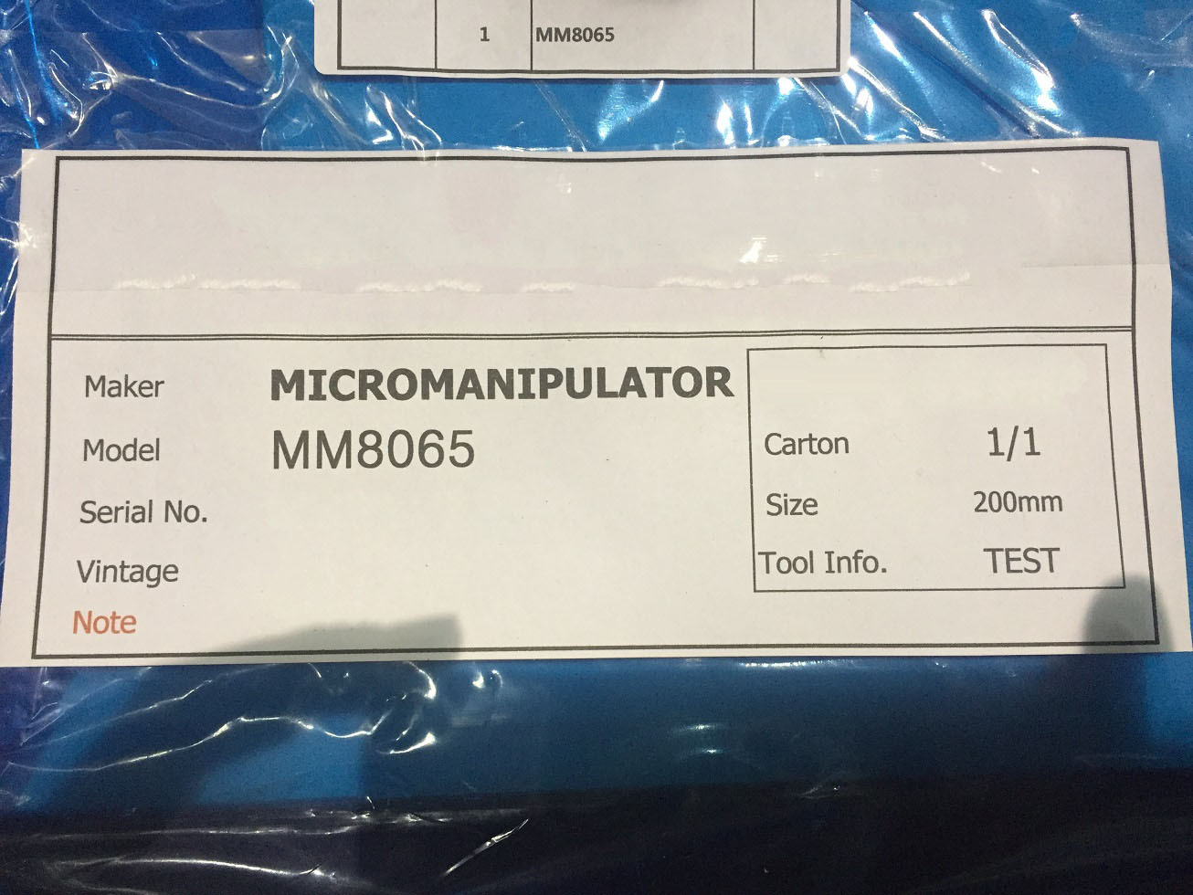 사진 사용됨 MICROMANIPULATOR MM8065 판매용