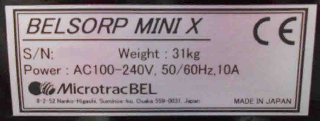 Photo Used MICROTRAC Belsorp-mini X For Sale