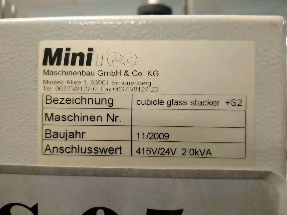 Photo Utilisé MINITEC Cubicle glass stacker +S2 À vendre
