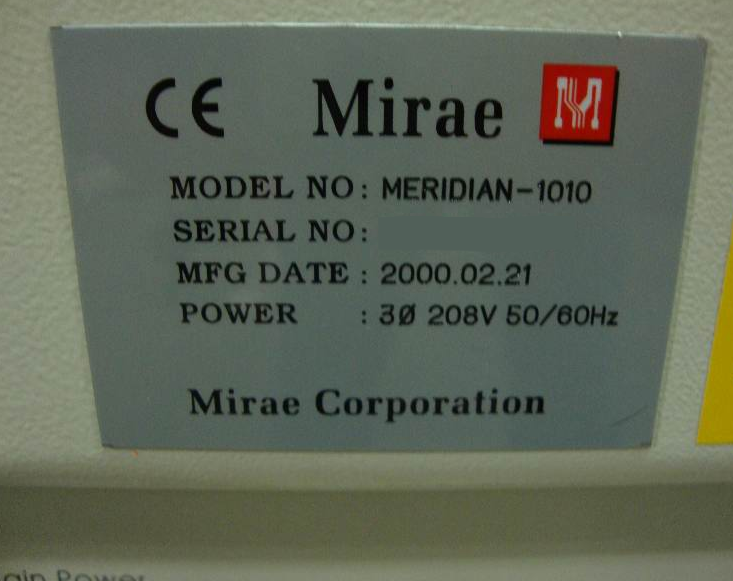 Photo Used MIRAE / QUAD Meridian 1010 For Sale