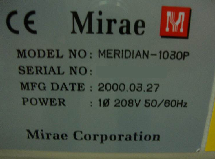 사진 사용됨 MIRAE / QUAD Meridian 1030P 판매용