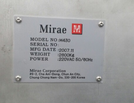 Photo Used MIRAE M 430 For Sale