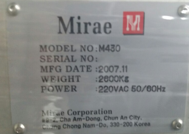 Photo Used MIRAE M 430 For Sale
