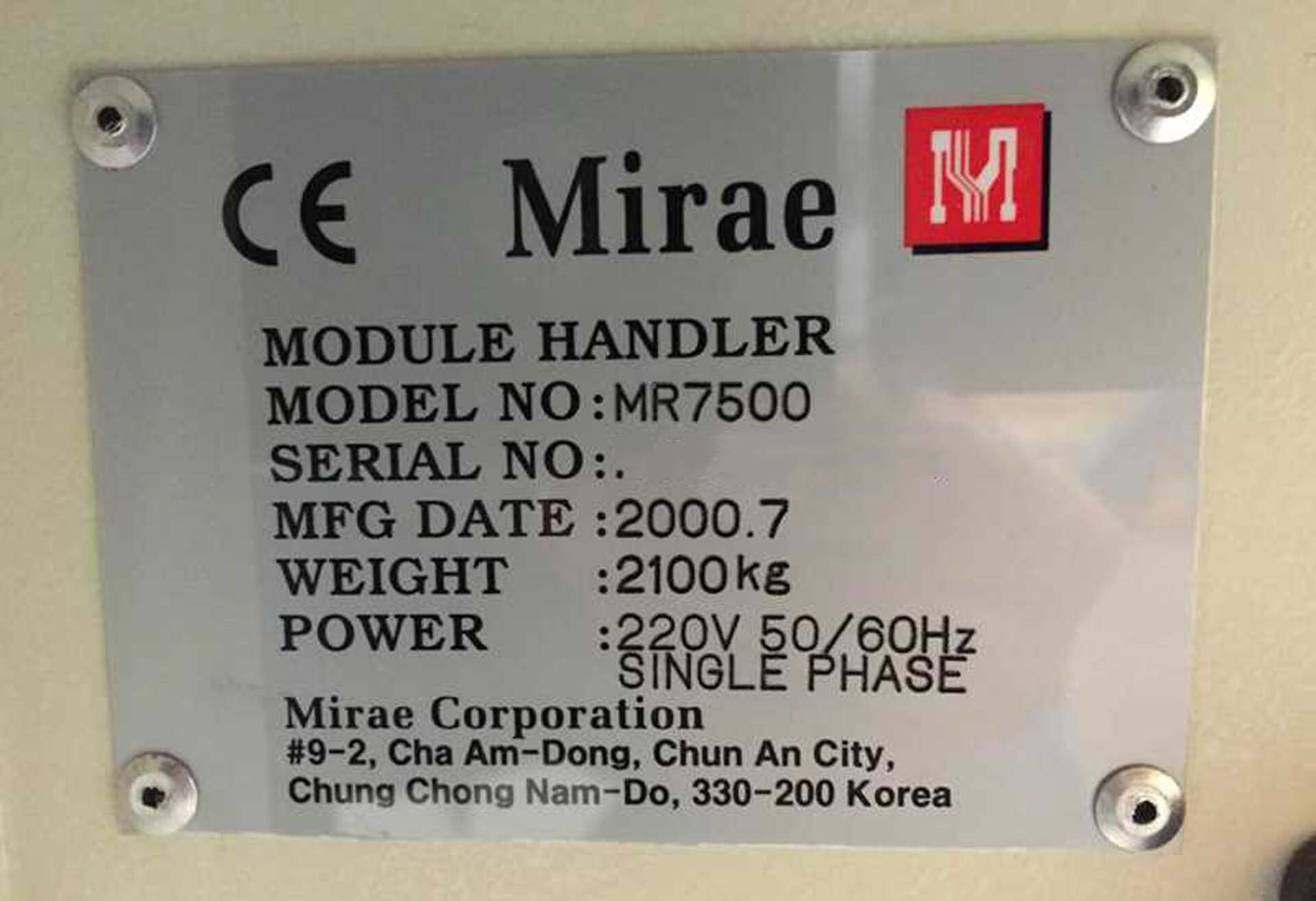 圖為 已使用的 MIRAE MR7500 待售