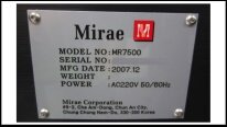 圖為 已使用的 MIRAE MR7500 待售