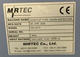 Photo Utilisé MIRTEC MV-2HTL À vendre