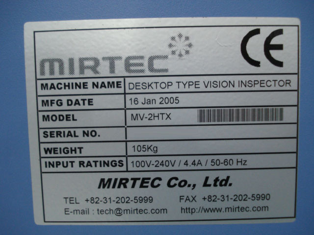 Photo Utilisé MIRTEC MV-2HTL À vendre