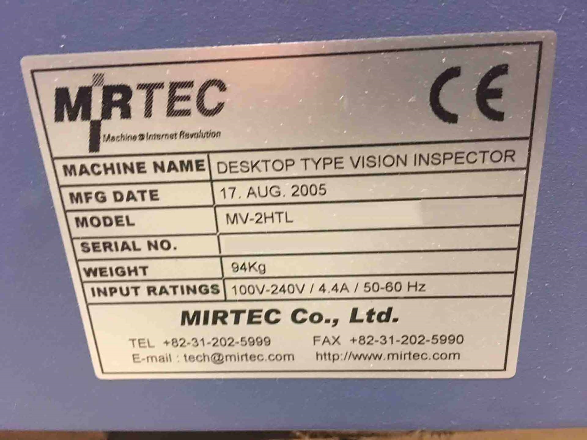 Photo Used MIRTEC MV-2HTL For Sale