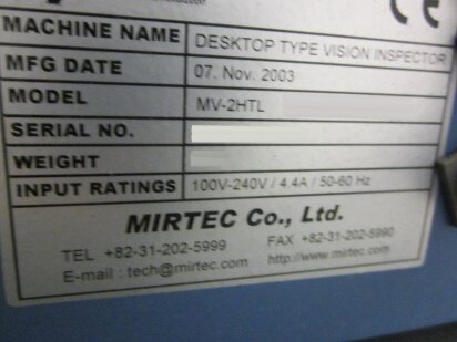 MIRTEC MV-2THX #9075572