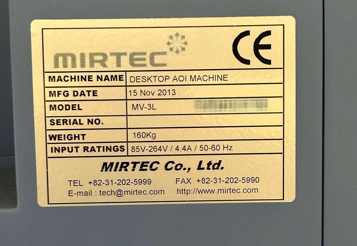 圖為 已使用的 MIRTEC MV-3L 待售