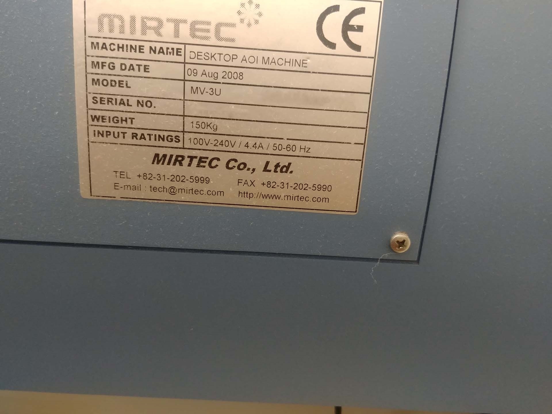 Photo Used MIRTEC MV-3U For Sale