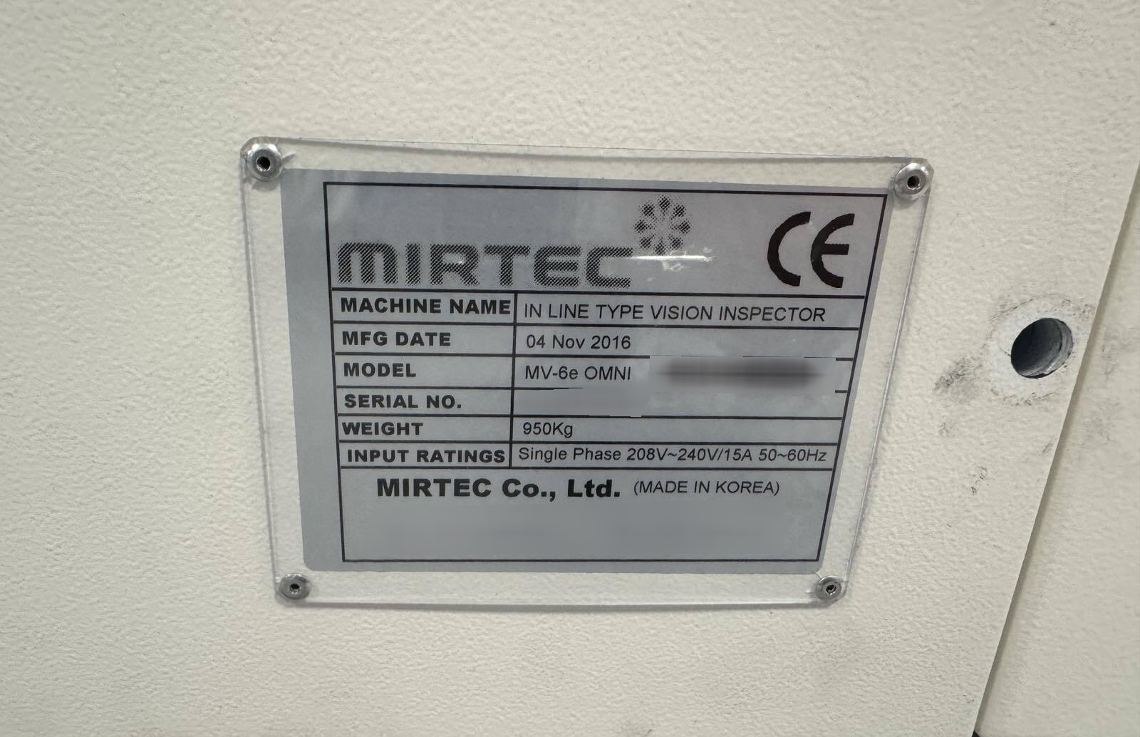 사진 사용됨 MIRTEC MV-6E 판매용