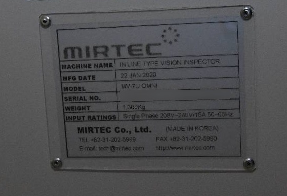 사진 사용됨 MIRTEC MV-7 Omni 판매용