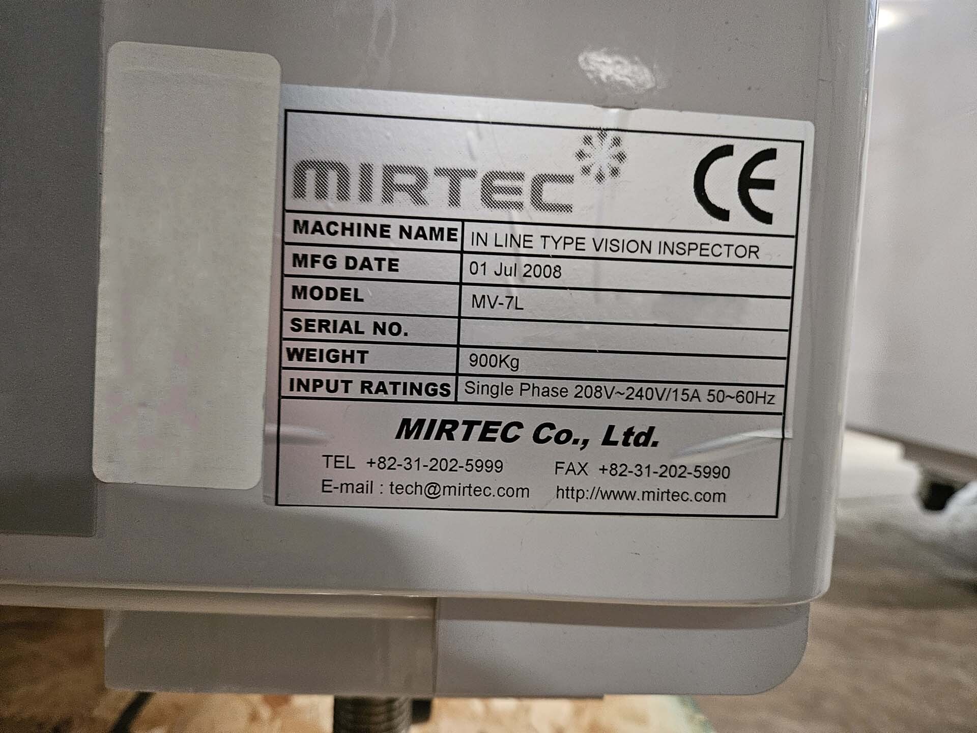 圖為 已使用的 MIRTEC MV-7L 待售