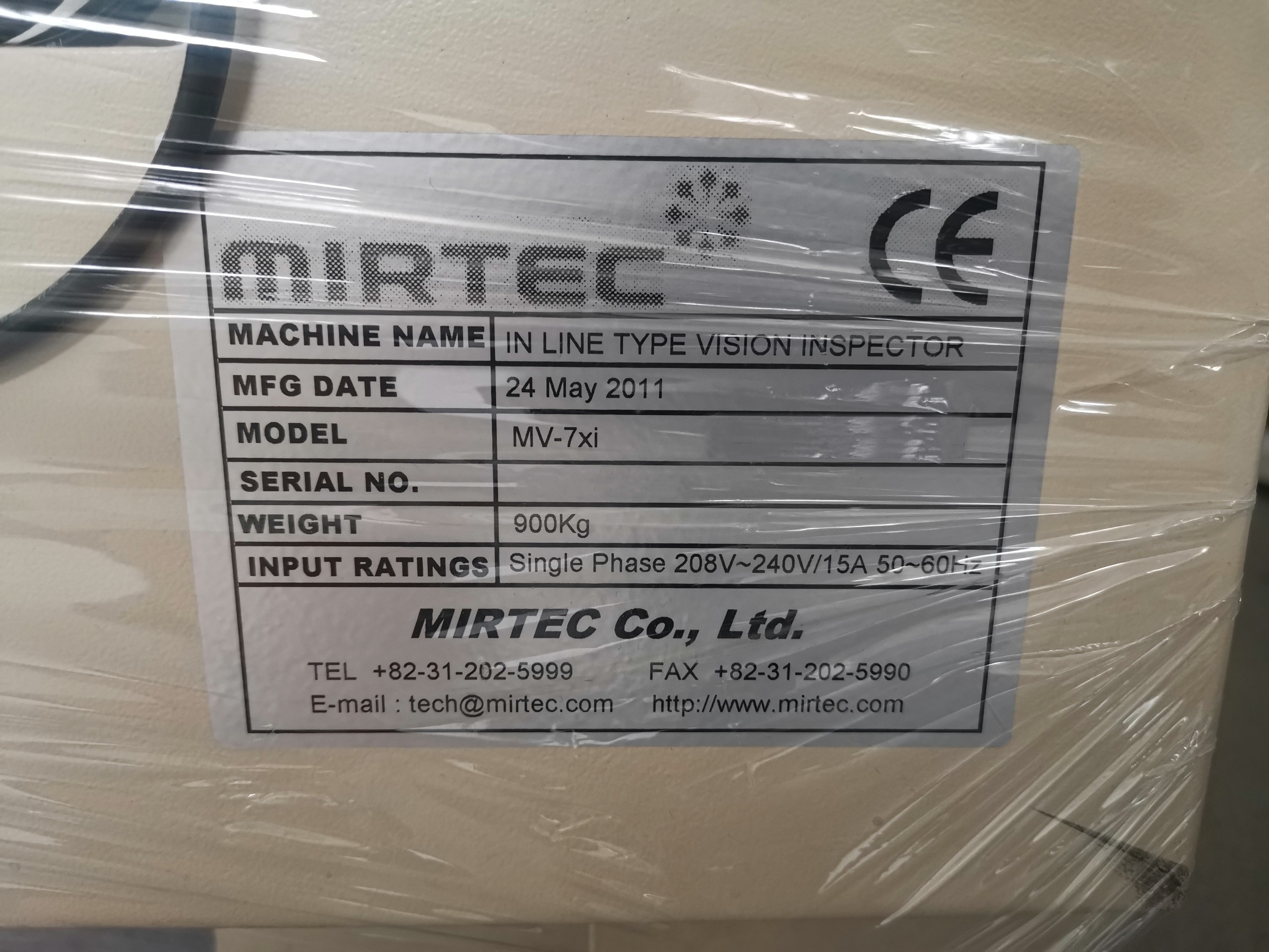 Photo Used MIRTEC MV-7Xi For Sale