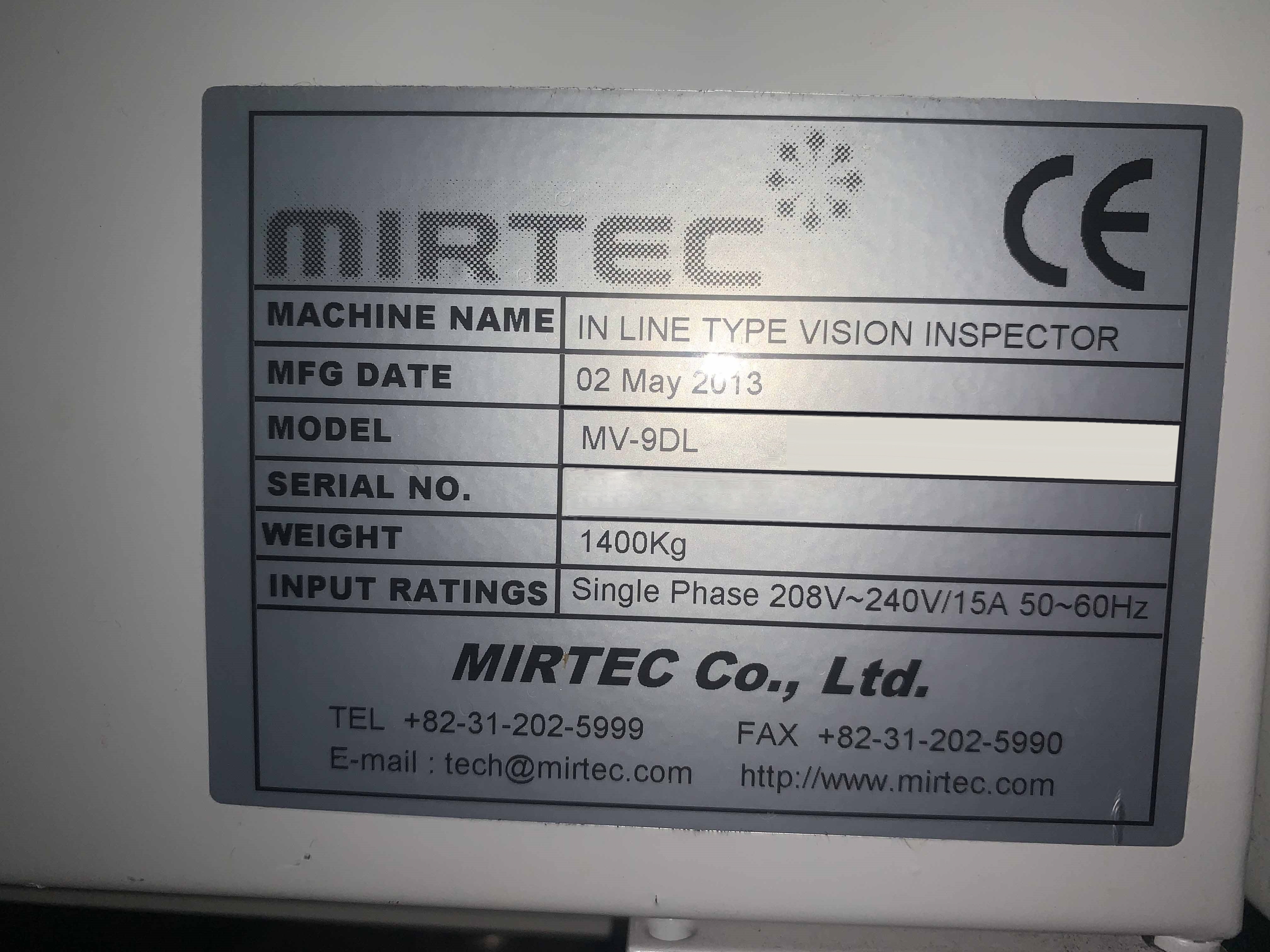 圖為 已使用的 MIRTEC MV-9DL 待售