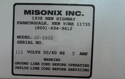 圖為 已使用的 MISONIX AU-550E 待售