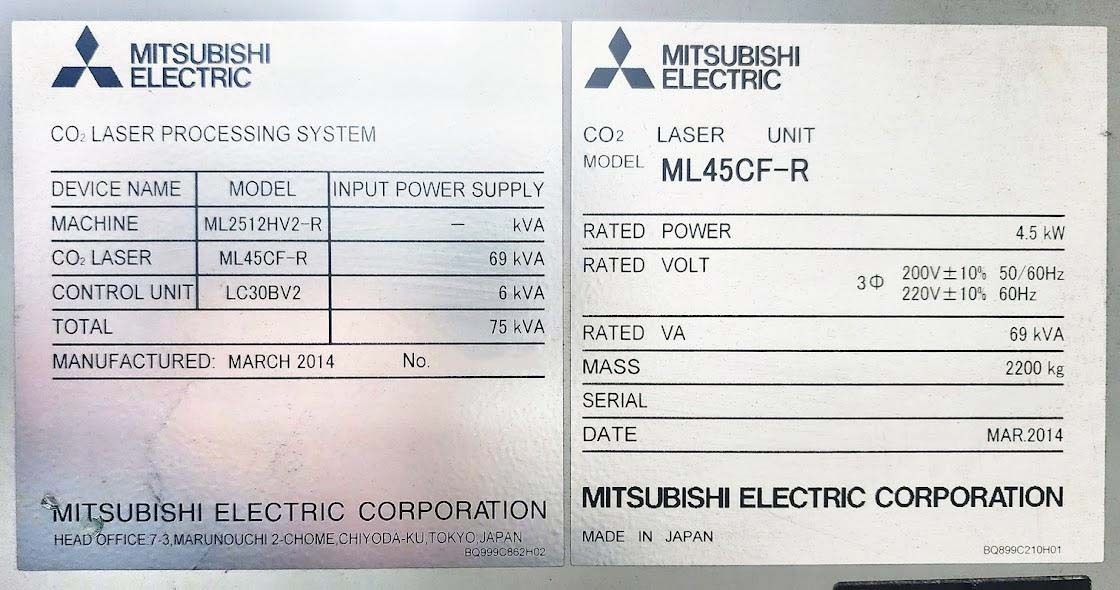 圖為 已使用的 MITSUBISHI ML2512HV2-R 待售