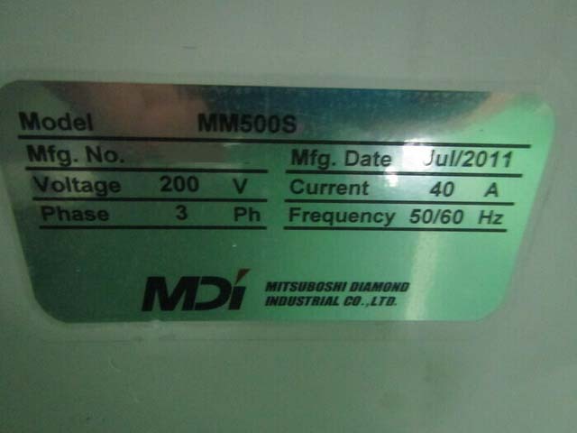 圖為 已使用的 MITSUBOSHI DIAMOND INDUSTRIAL / MDI MM500S 待售
