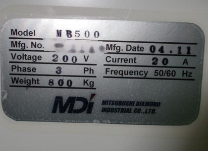 MITSUBOSHI DIAMOND INDUSTRIAL / MDI MS-500 劃線/切割機 用於銷售價格 #293815048 ...