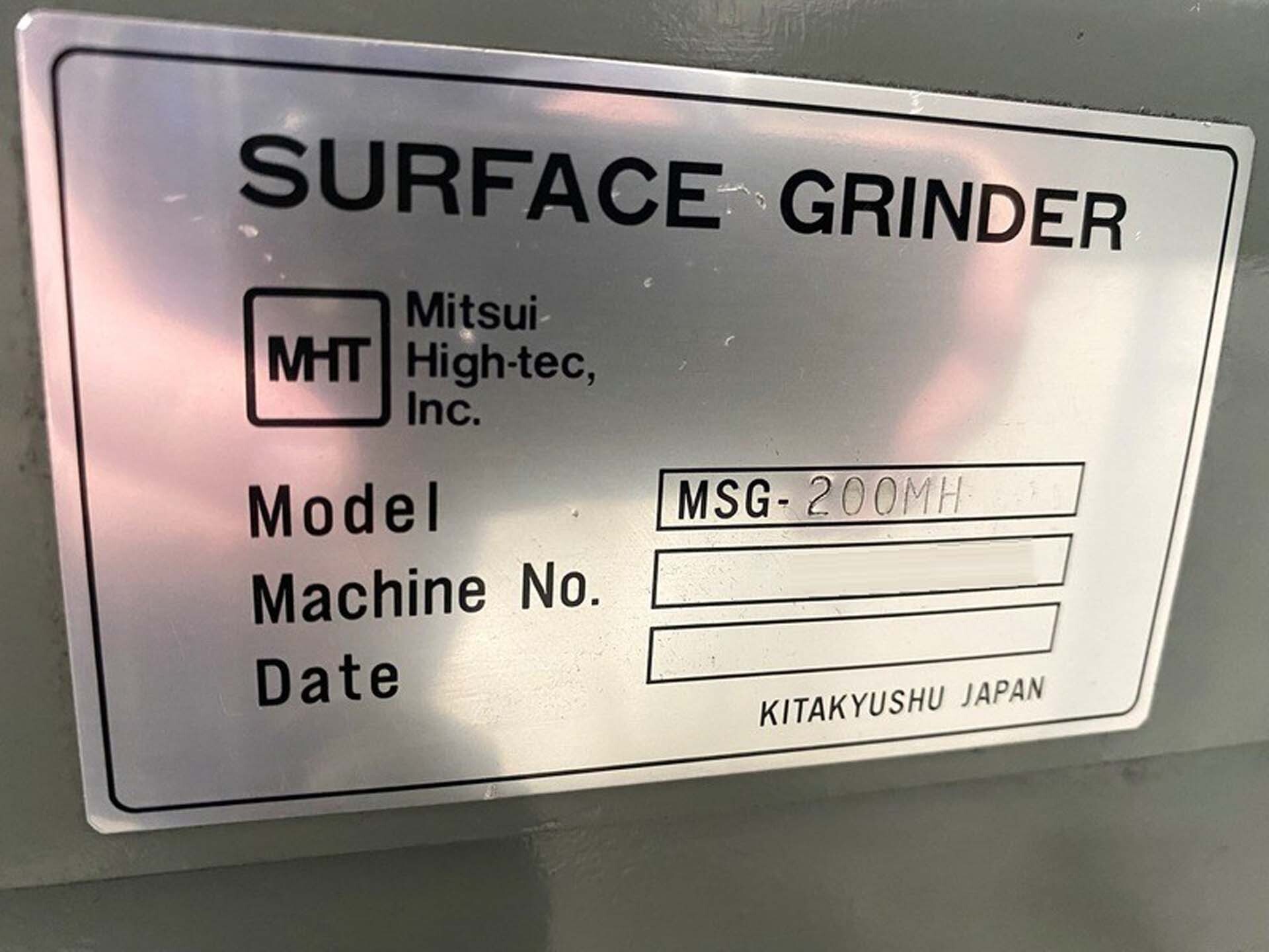Photo Used MITSUI SEIKI MSG-200MH For Sale