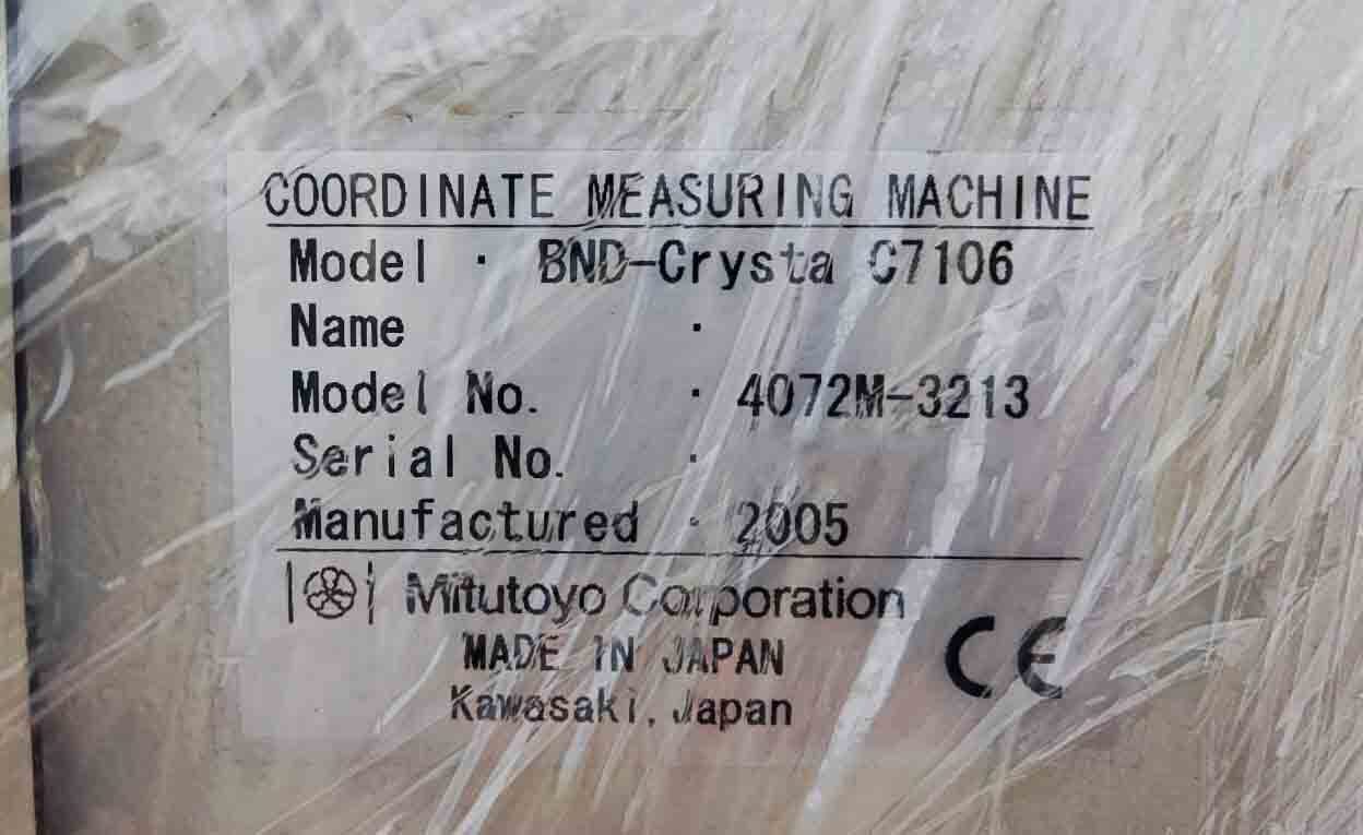 Photo Used MITUTOYO BND-Crysta C7106 For Sale