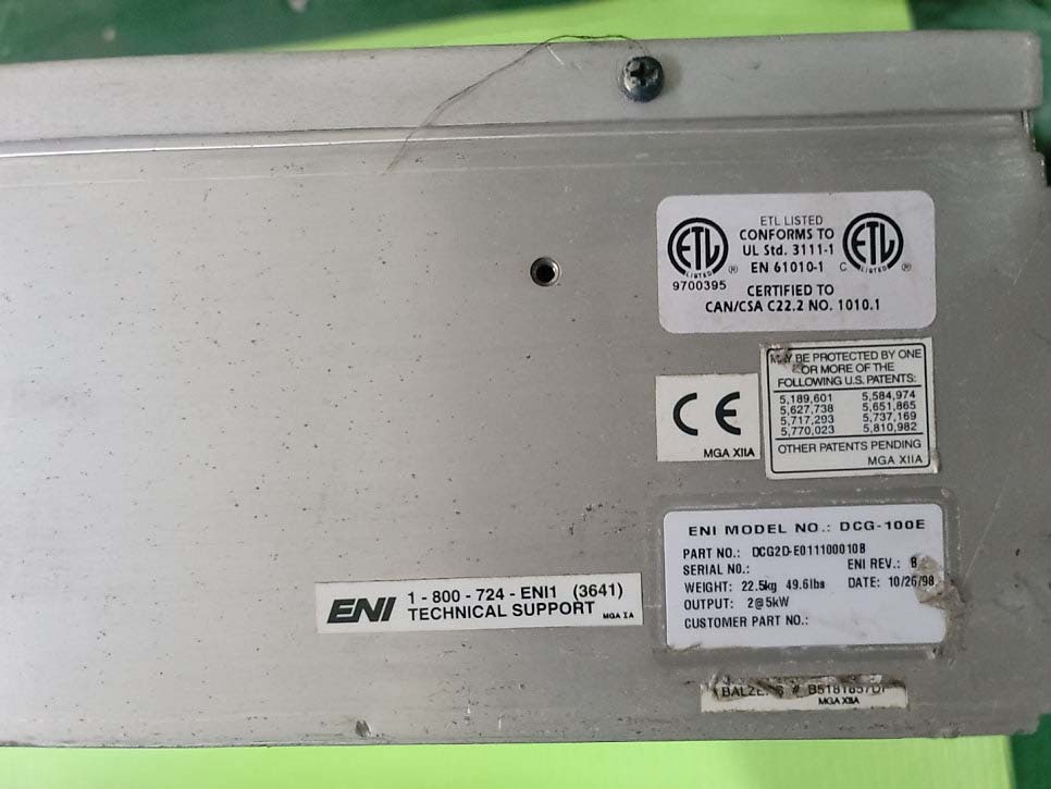 フォト（写真） 使用される MKS / ENI DCG-100E 販売のために