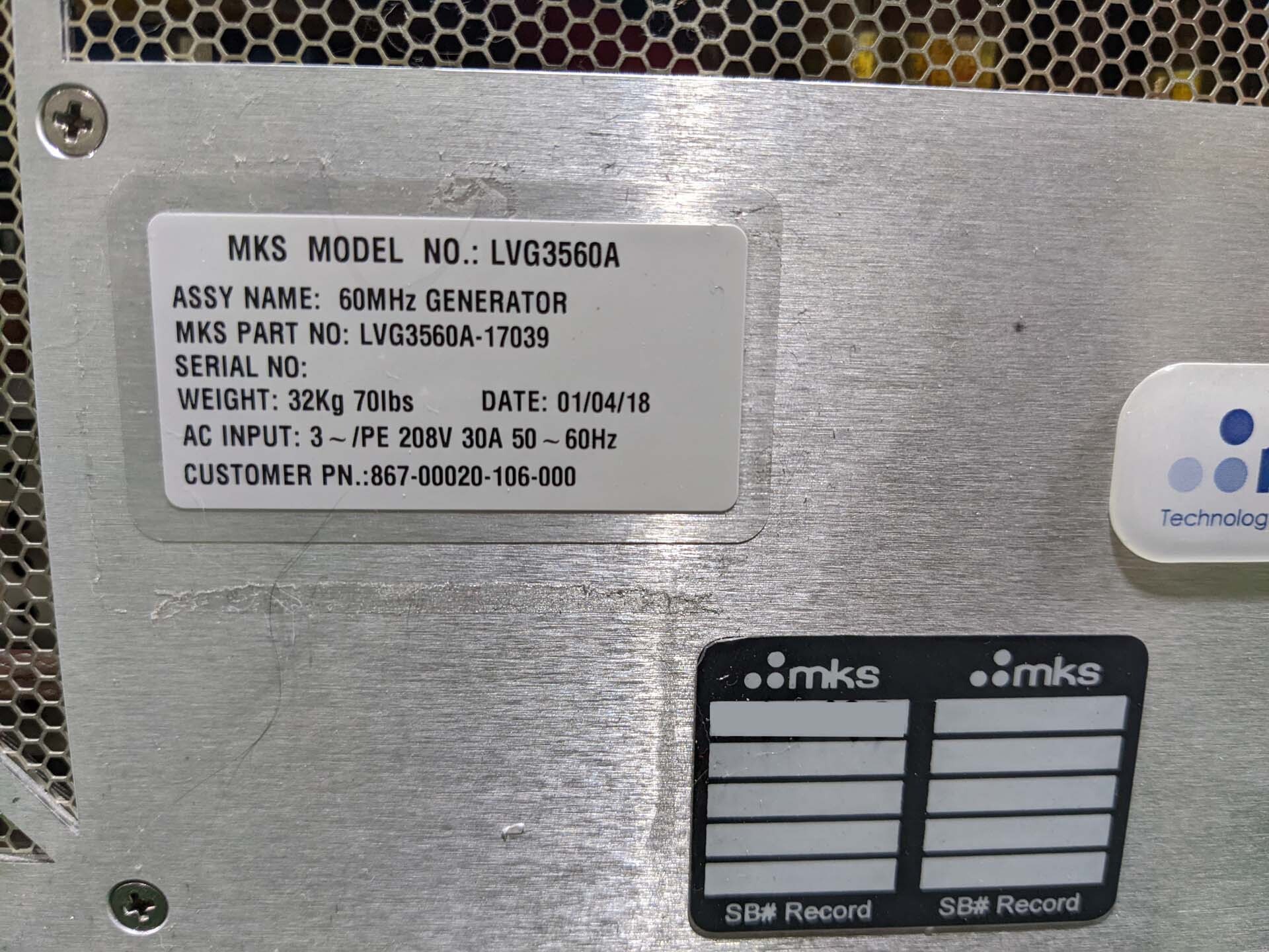 圖為 已使用的 MKS / ENI LVG-3560A 待售