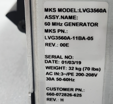 사진 사용됨 MKS / ENI LVG-3560A 판매용