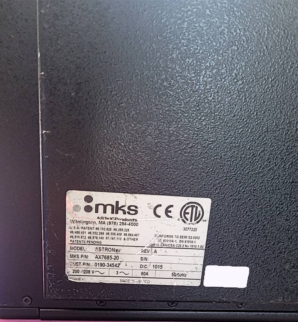 图为 已使用的 MKS AX 7685-20 待售