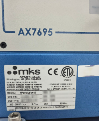 Photo Used MKS AX 7695 For Sale